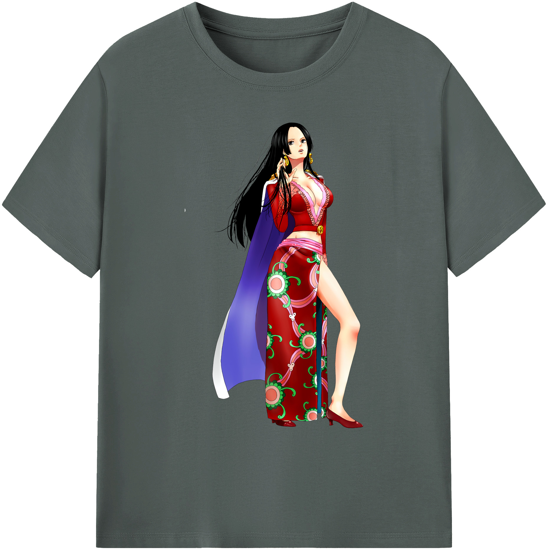 ワンピース ボア・ハンコック ONE PIECE Boa·Hancock 綿100％ メンズ半袖Tシャツ｜肌触りやわらか＆通気性